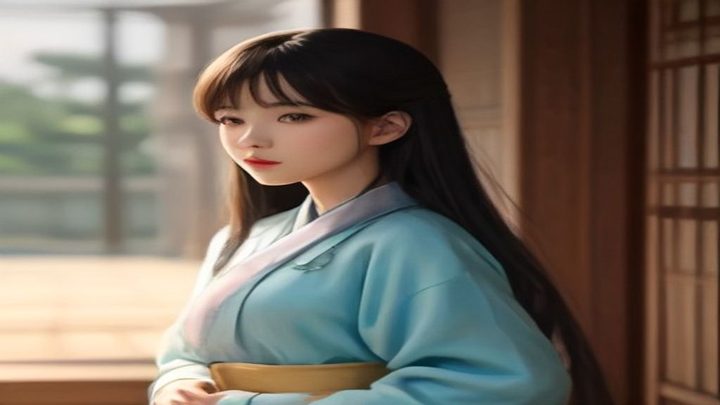 애니 화풍인데 얼굴만 나온 그림