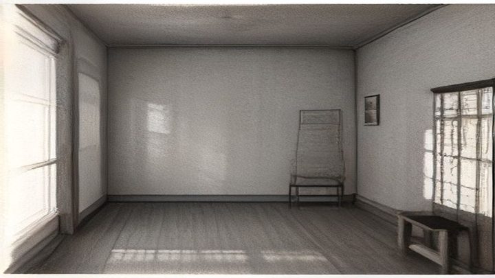 수묵 화풍인데 빈 방이 나온 그림