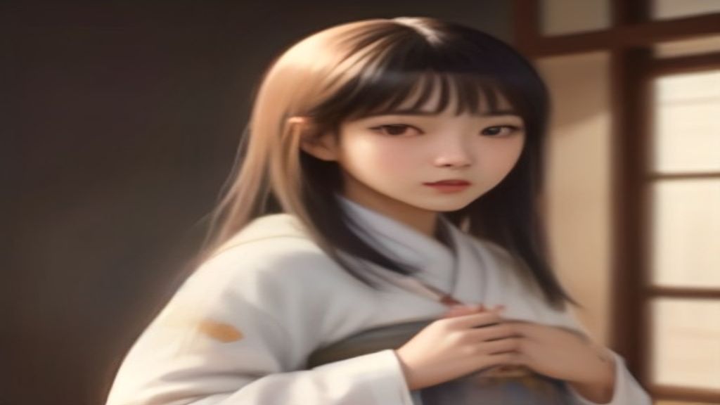 장면 3 — 볏단 진 사람들 대신 여자 얼굴