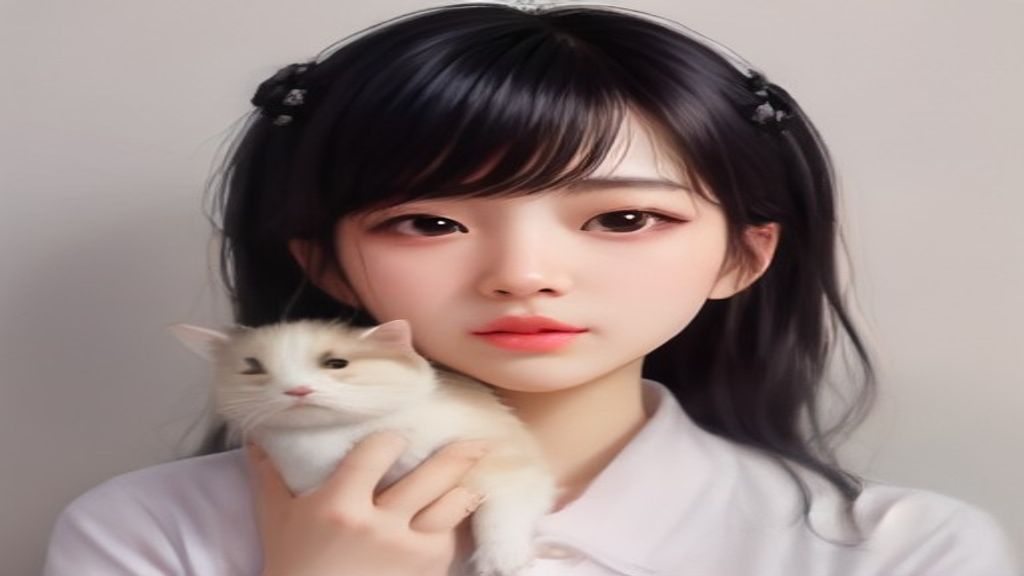 장면 6 — 고양이 안은 여자